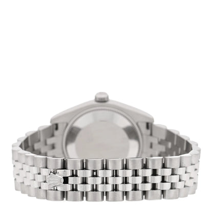 Rolex Stainless Steel 18K White Gold Diamond 31mm Oyster Perpetual Datejust Watch Silver Jubilee 178274