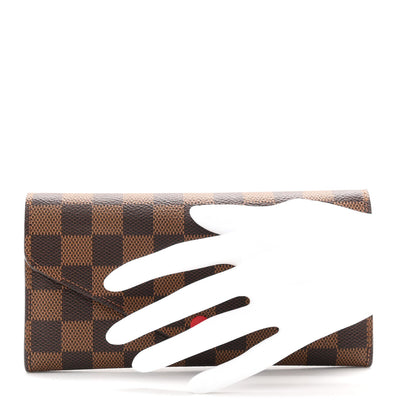 Damier Ebene Josephine Wallet Red