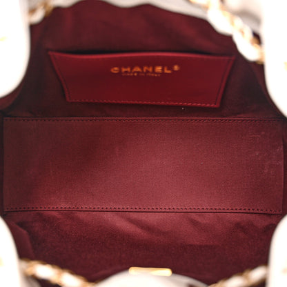 Caviar Quilted Mini Chanel 25 Handbag White