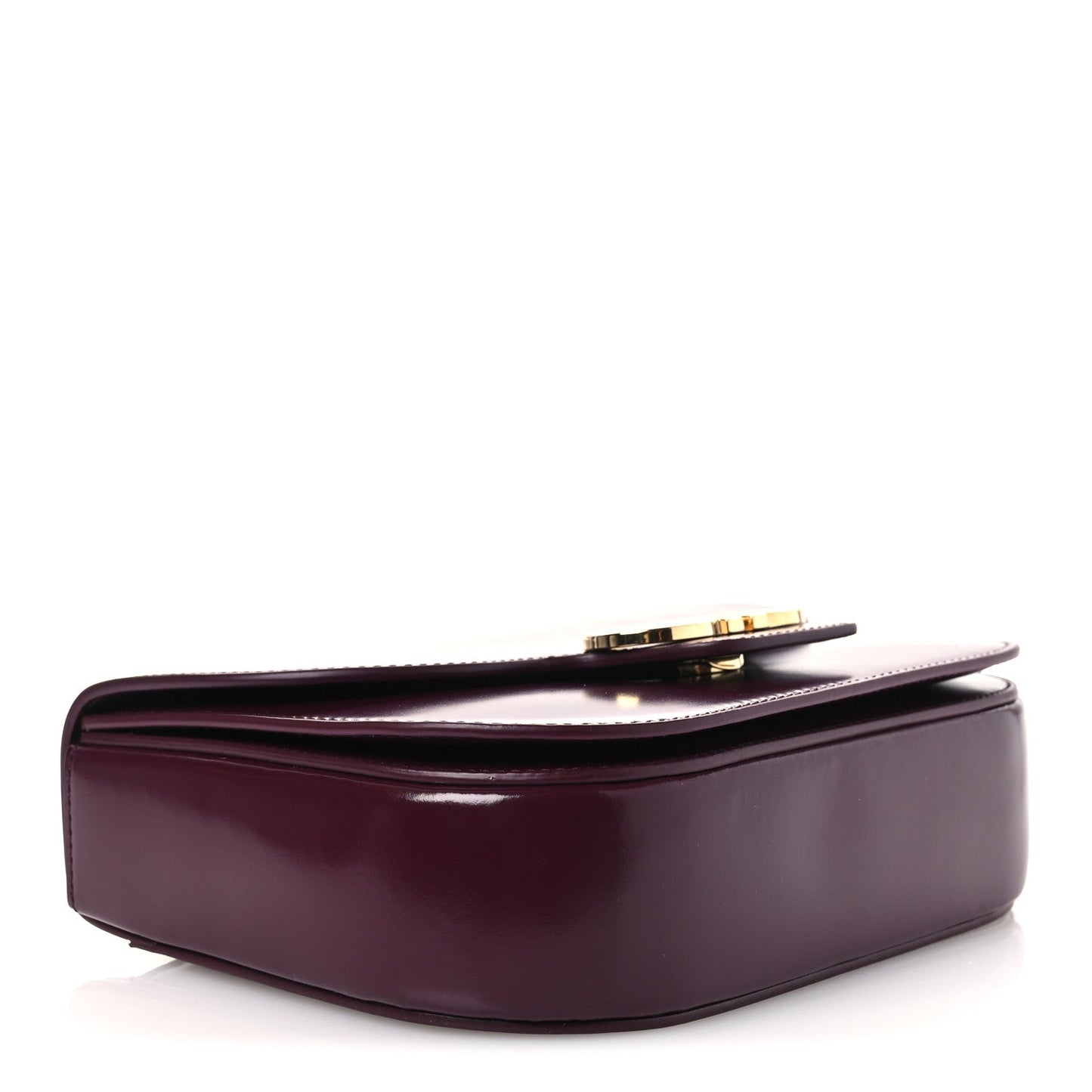 Calfskin Double Gancini Crossbody Plum