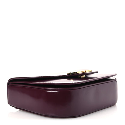 Calfskin Double Gancini Crossbody Plum