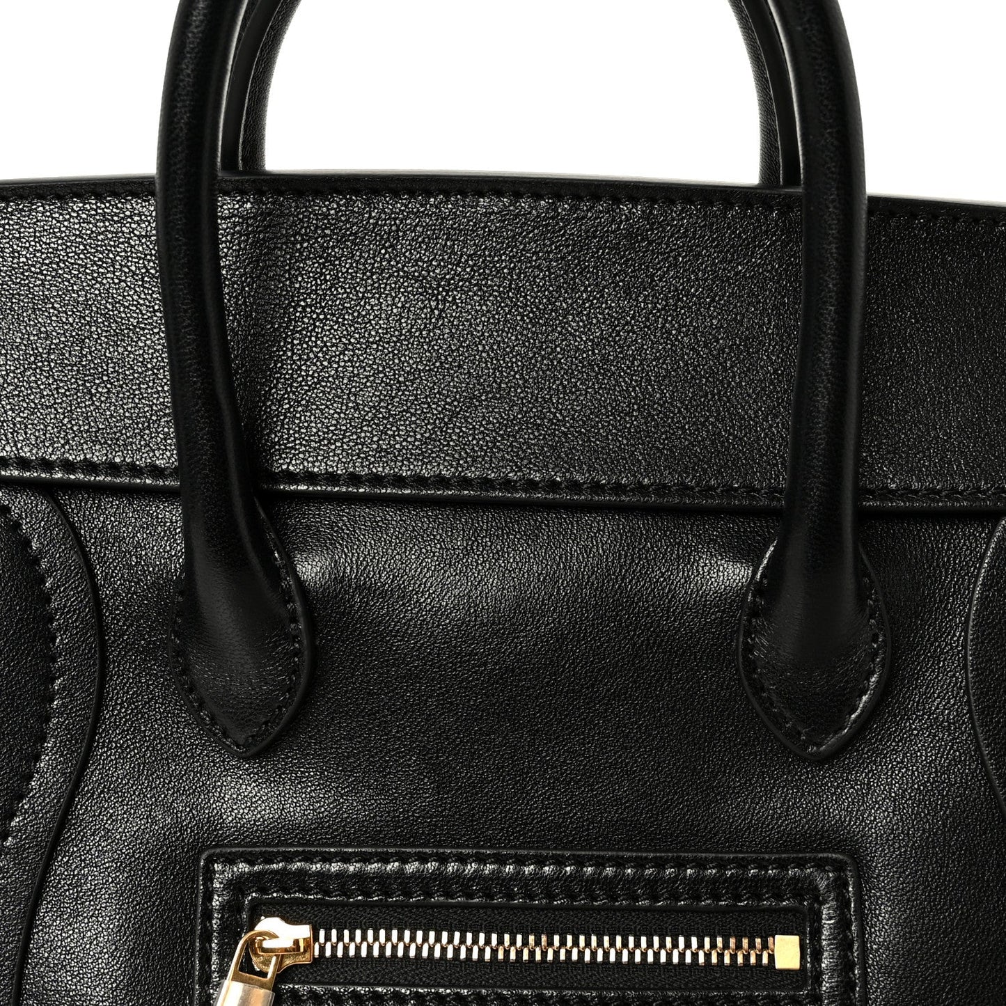 Supple Shiny Lambskin Little New Luggage Black
