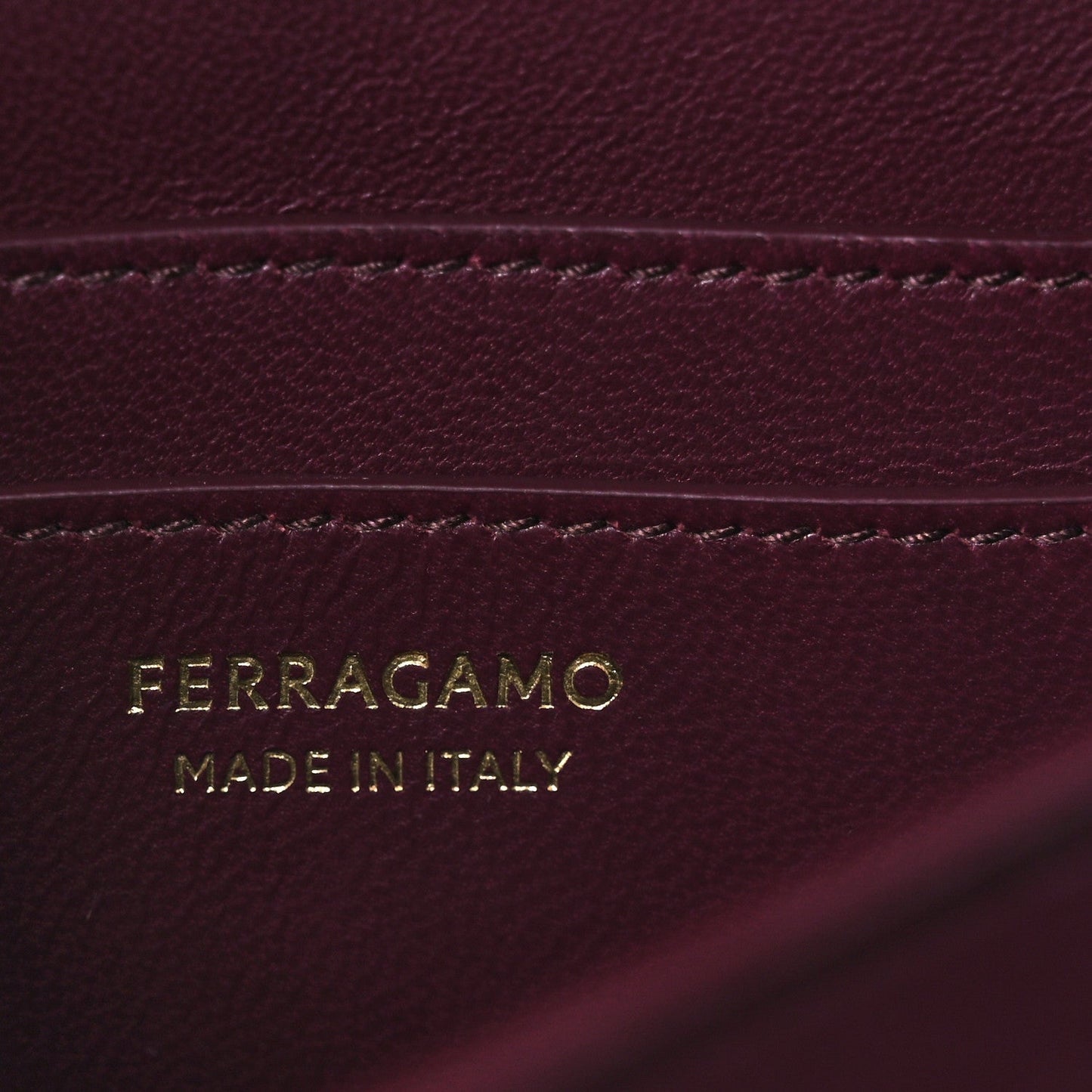 Calfskin Double Gancini Crossbody Plum
