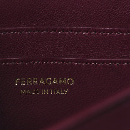 Calfskin Double Gancini Crossbody Plum