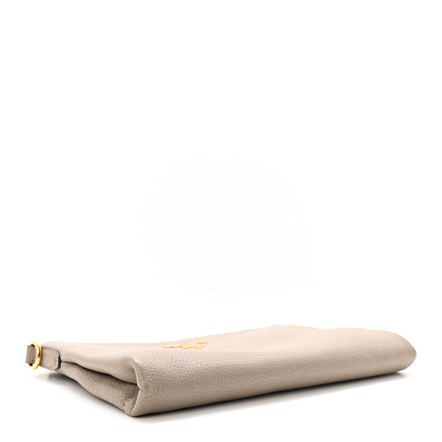 Vitello Daino Zippered Crossbody Bag Argilla