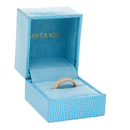 Anita Ko 18K Rose Gold Diamond Braided Ring 54 7