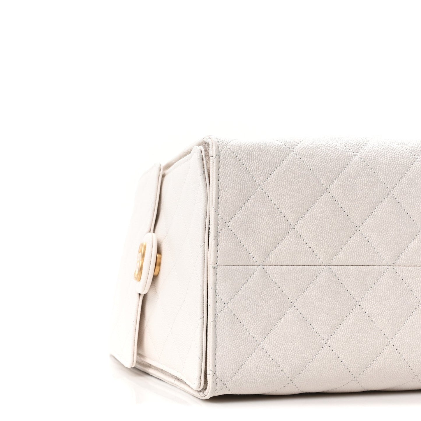 Caviar Quilted Medium Chanel 25 Handbag White