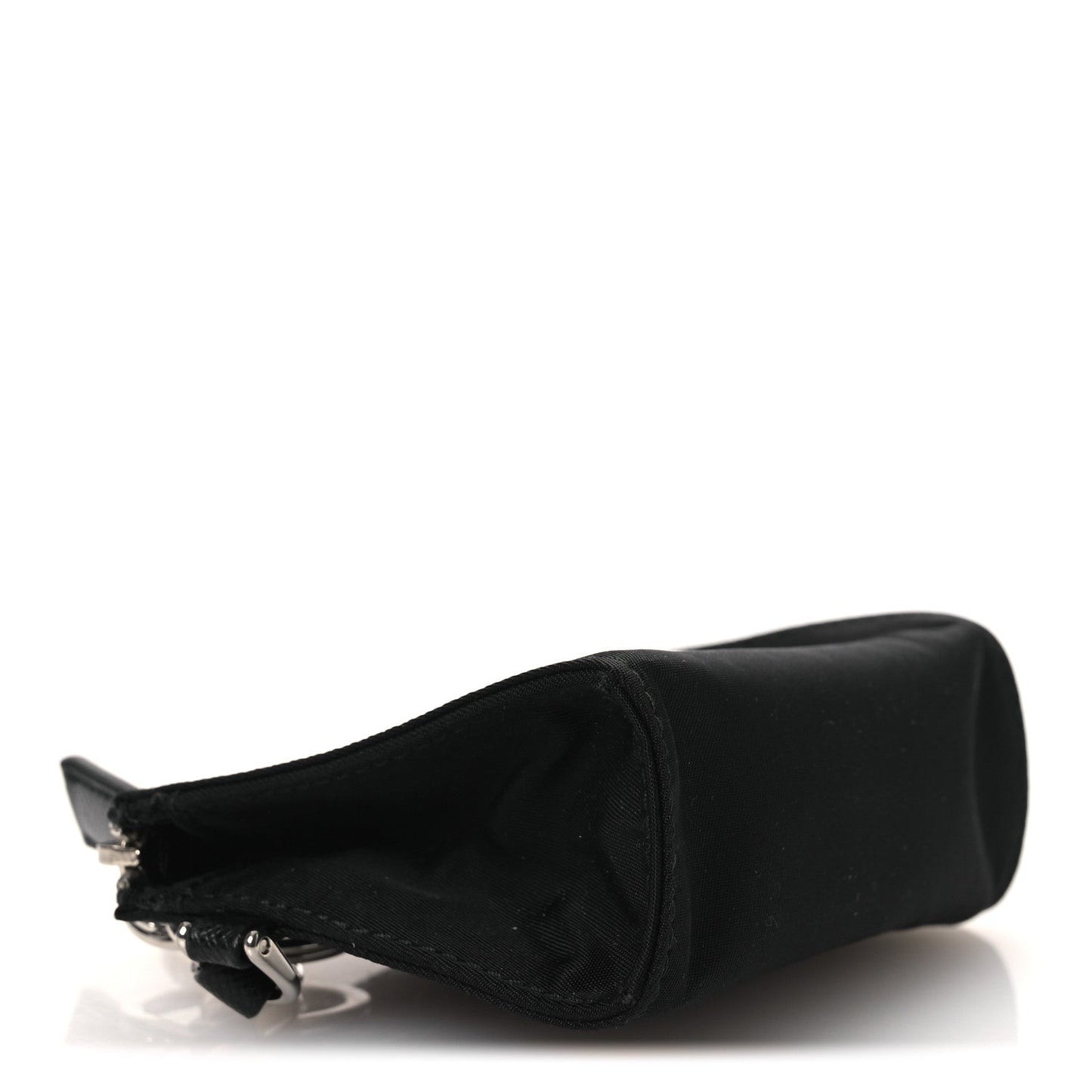 Tessuto Nylon Triangle Mini Key Chain Pouch Black