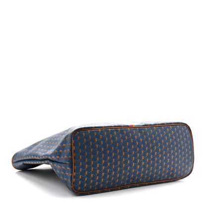 Canvas 1920 Calfskin Oh! Tote Ruban GM Indigo Bronze Cognac
