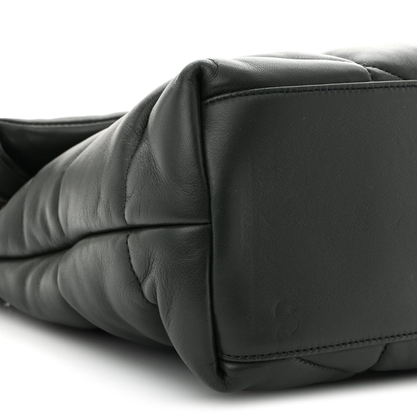 Lambskin Quilted Medium Loulou Puffer Monogram Chain Satchel Seaweed