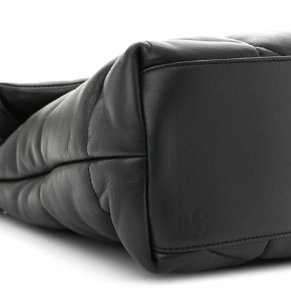 Lambskin Quilted Medium Loulou Puffer Monogram Chain Satchel Seaweed