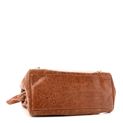 Agneau Giant 21 Silver Hardware Mid Day Brown