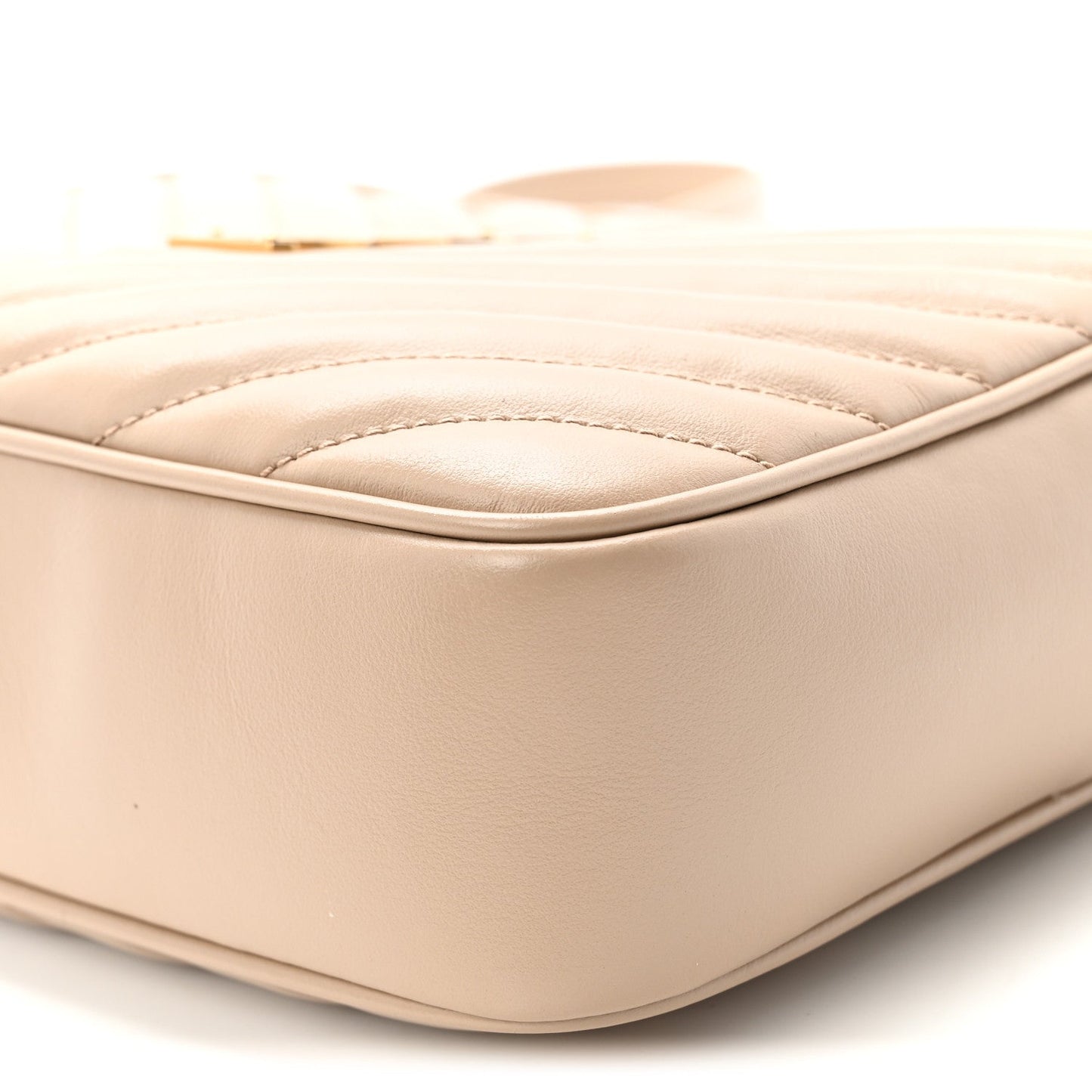 Calfskin Matelasse Monogram Lou Camera Bag Dark Beige