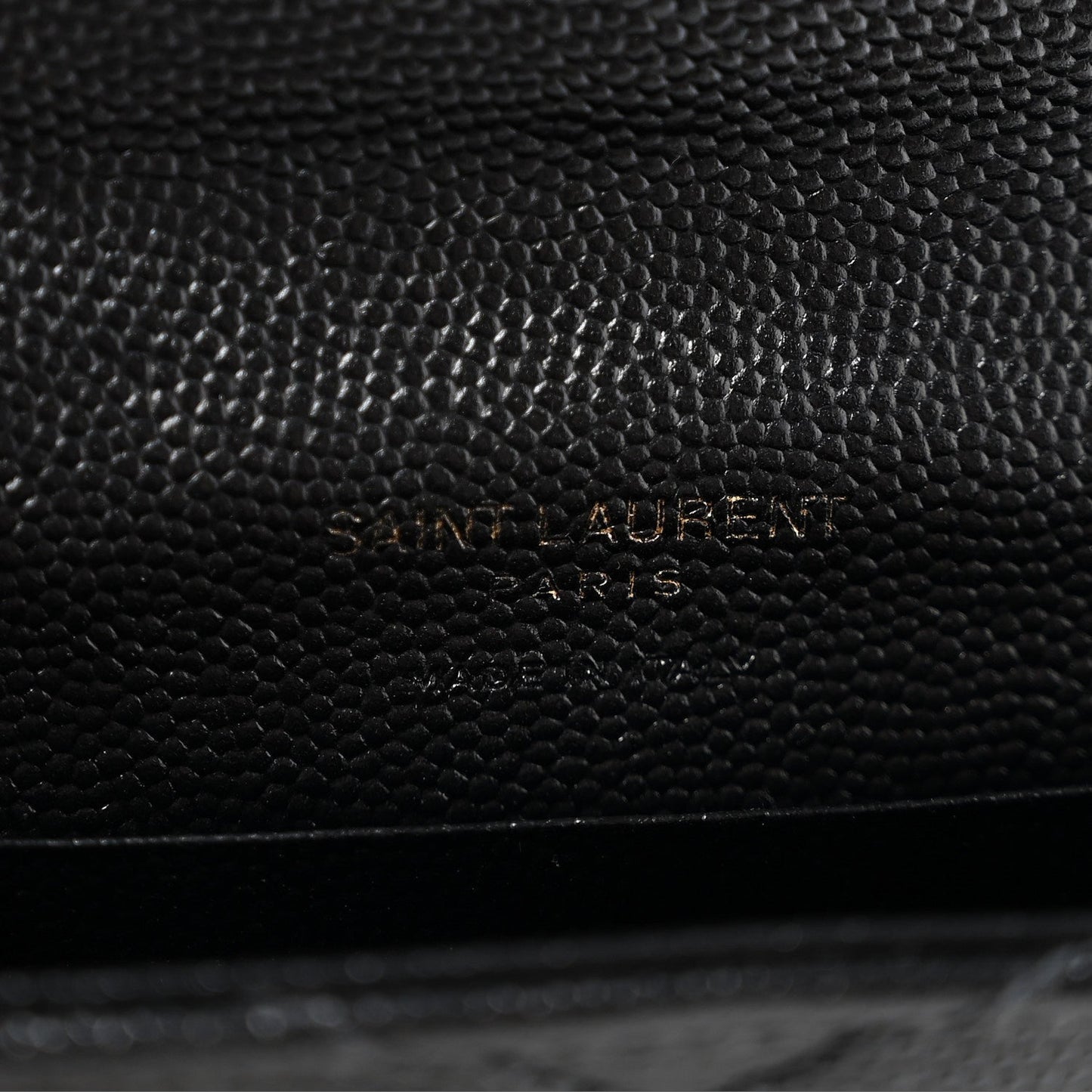 Grain De Poudre Matelasse Chevron Small Monogram Envelope Wallet Black