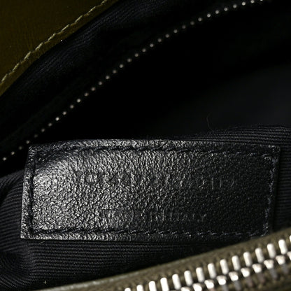 Calfskin Y Quilted Monogram Medium Loulou Chain Satchel Military Olive
