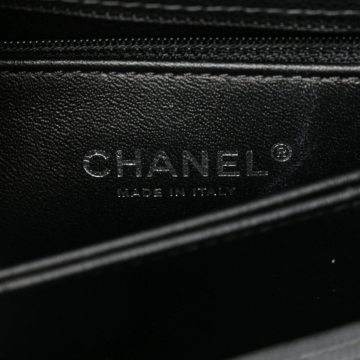 Caviar Lizard Embossed Quilted Mini Coco Handle Flap Black
