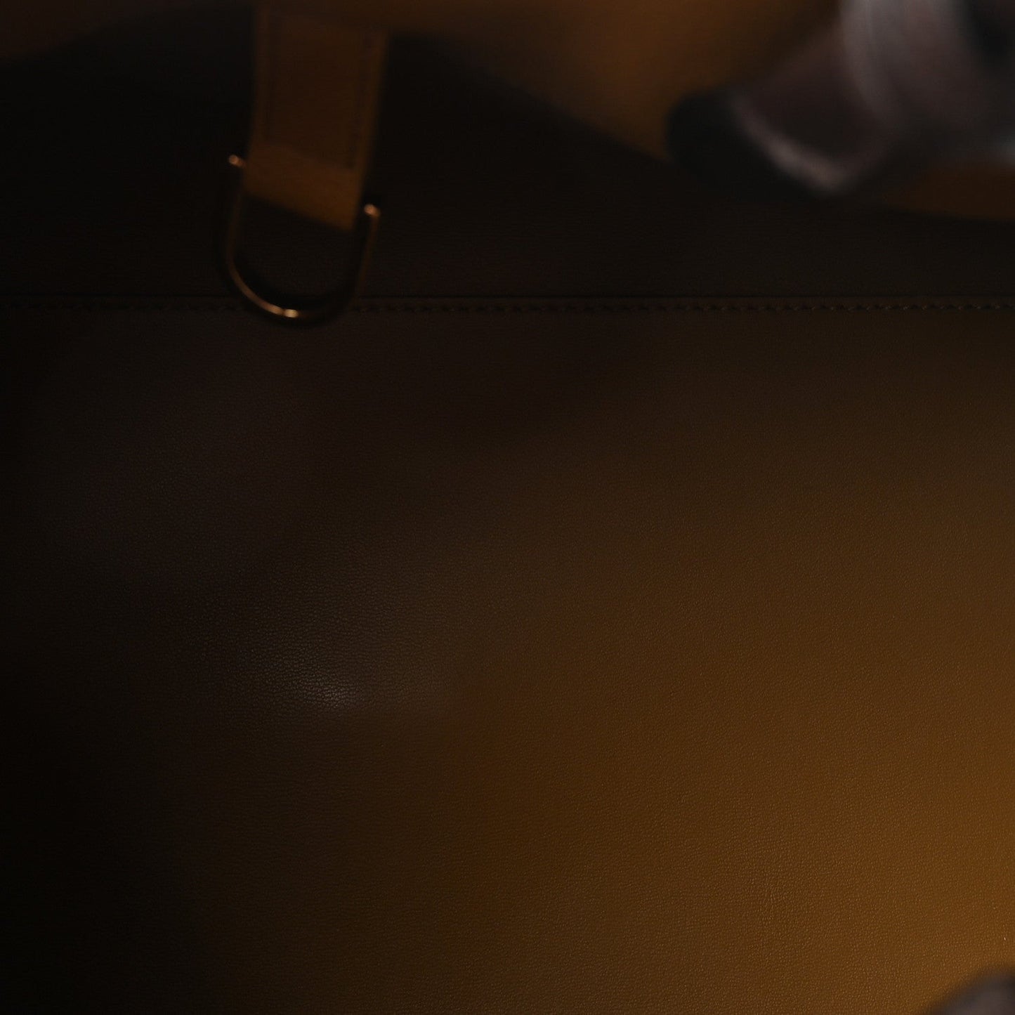 Calfskin Small Hug Bag Testa Di Moro Burnt Ocra