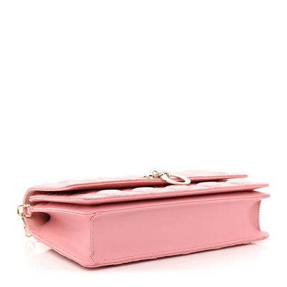 Lambskin Cannage Miss Dior Top Handle Bag Pink