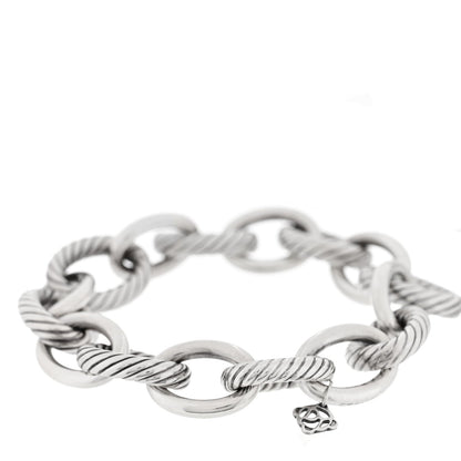 Sterling Silver 17mm Extra Large Oval Link Bracelet