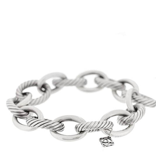 Sterling Silver 17mm Extra Large Oval Link Bracelet
