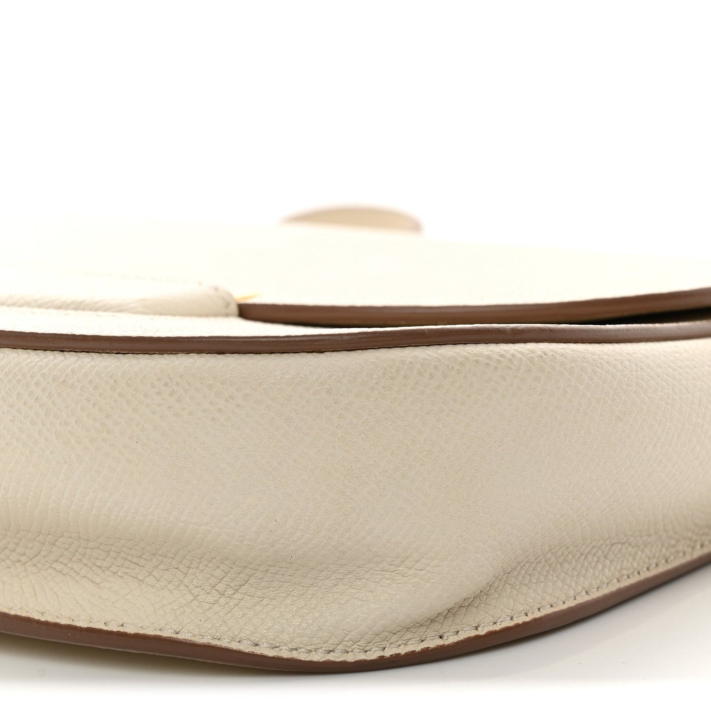 Grained Calfskin Small Trotteur White