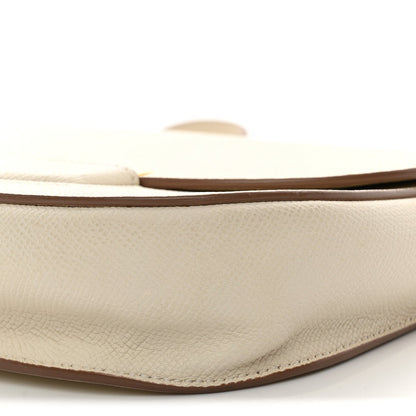 Grained Calfskin Small Trotteur White