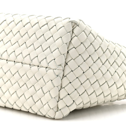 Nappa Intrecciato Mini Heart Cabat White