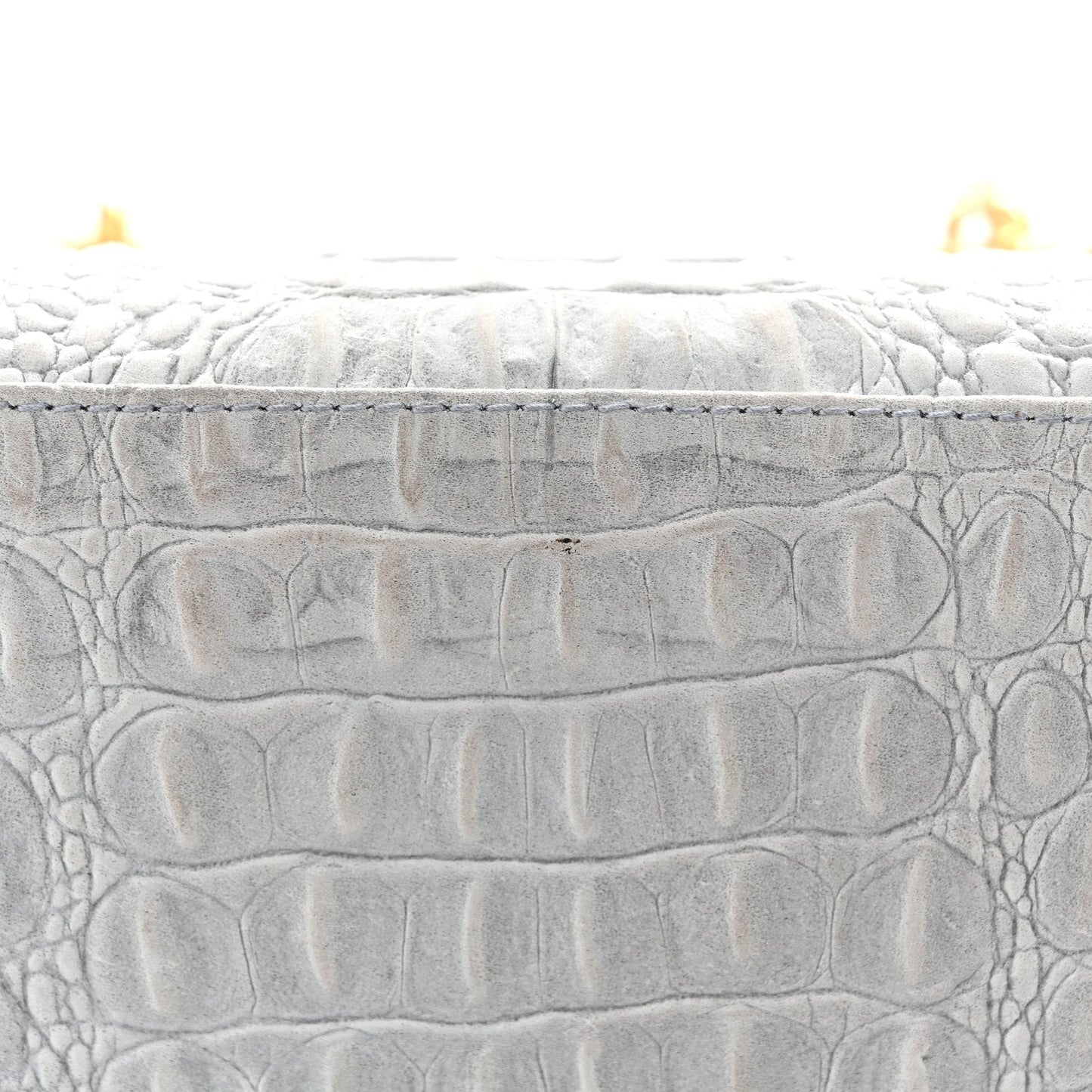 Calfskin Alligator Embossed Medium Lady Dior Light Blue