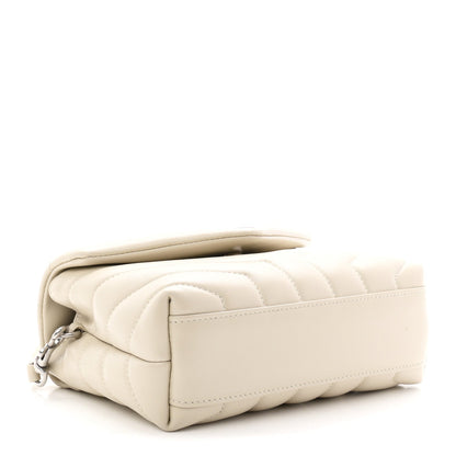 Calfskin Y Quilted Monogram Toy Loulou Satchel Ivory