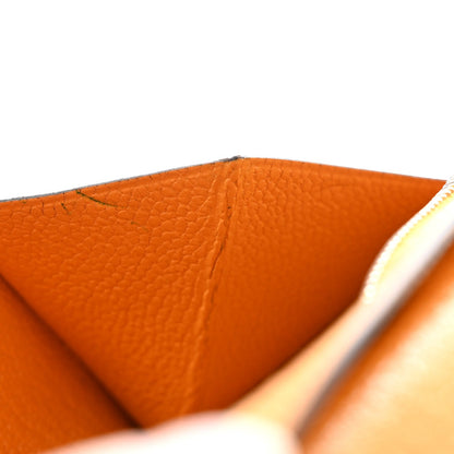 Chèvre Mysore Bearn Gusset Wallet Jaune Ambre