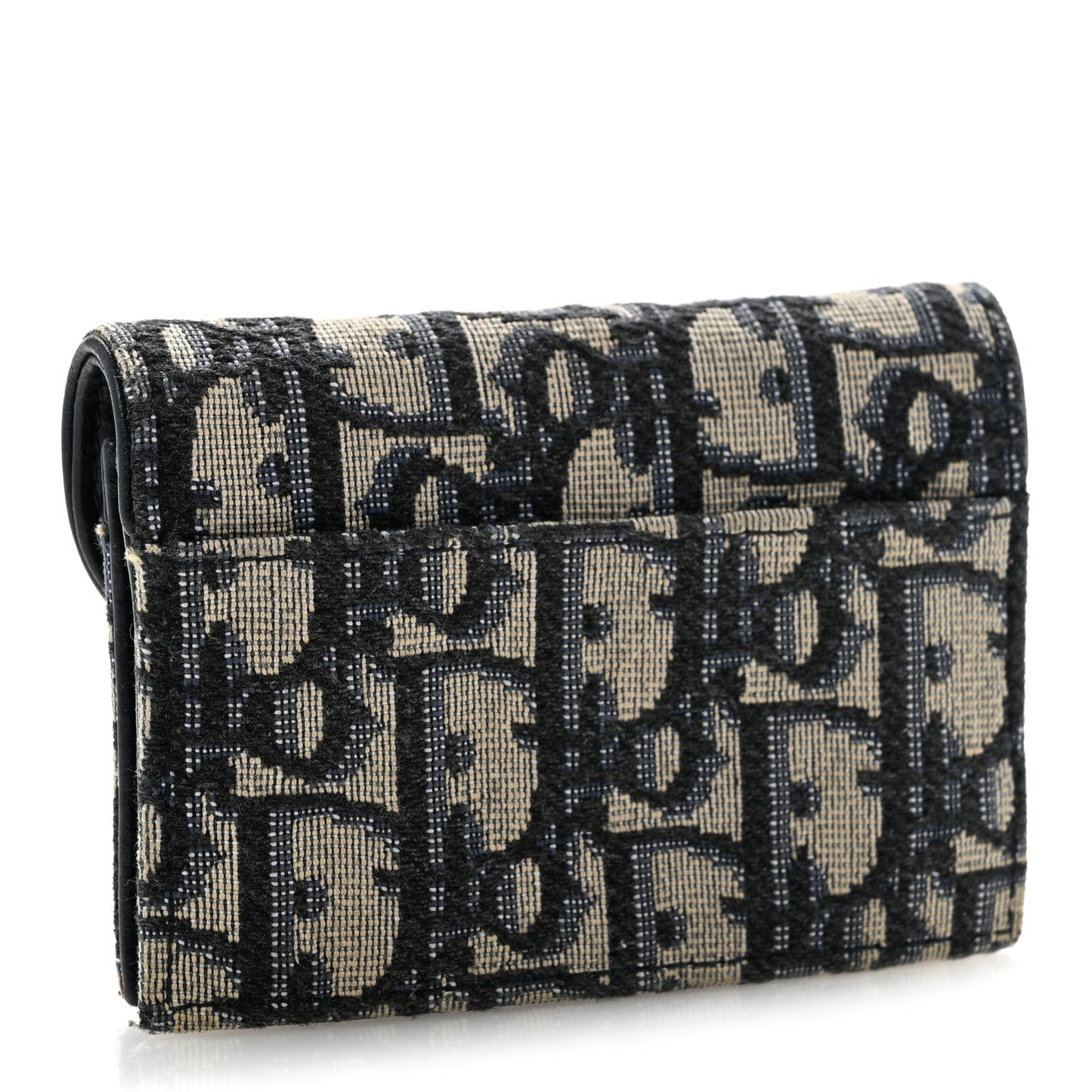 Oblique Saddle Card Holder Blue