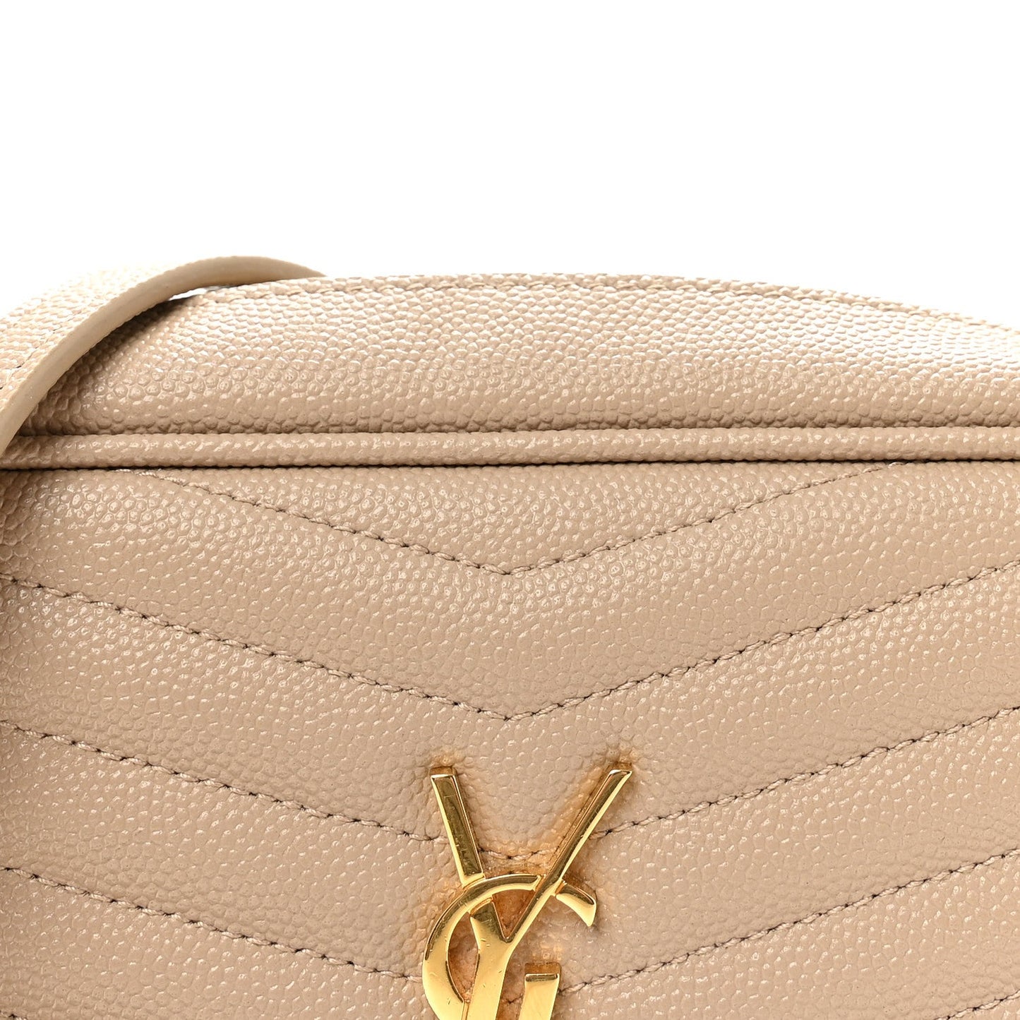 Grain De Poudre Matelasse Monogram Mini Lou Camera Bag Dark Beige