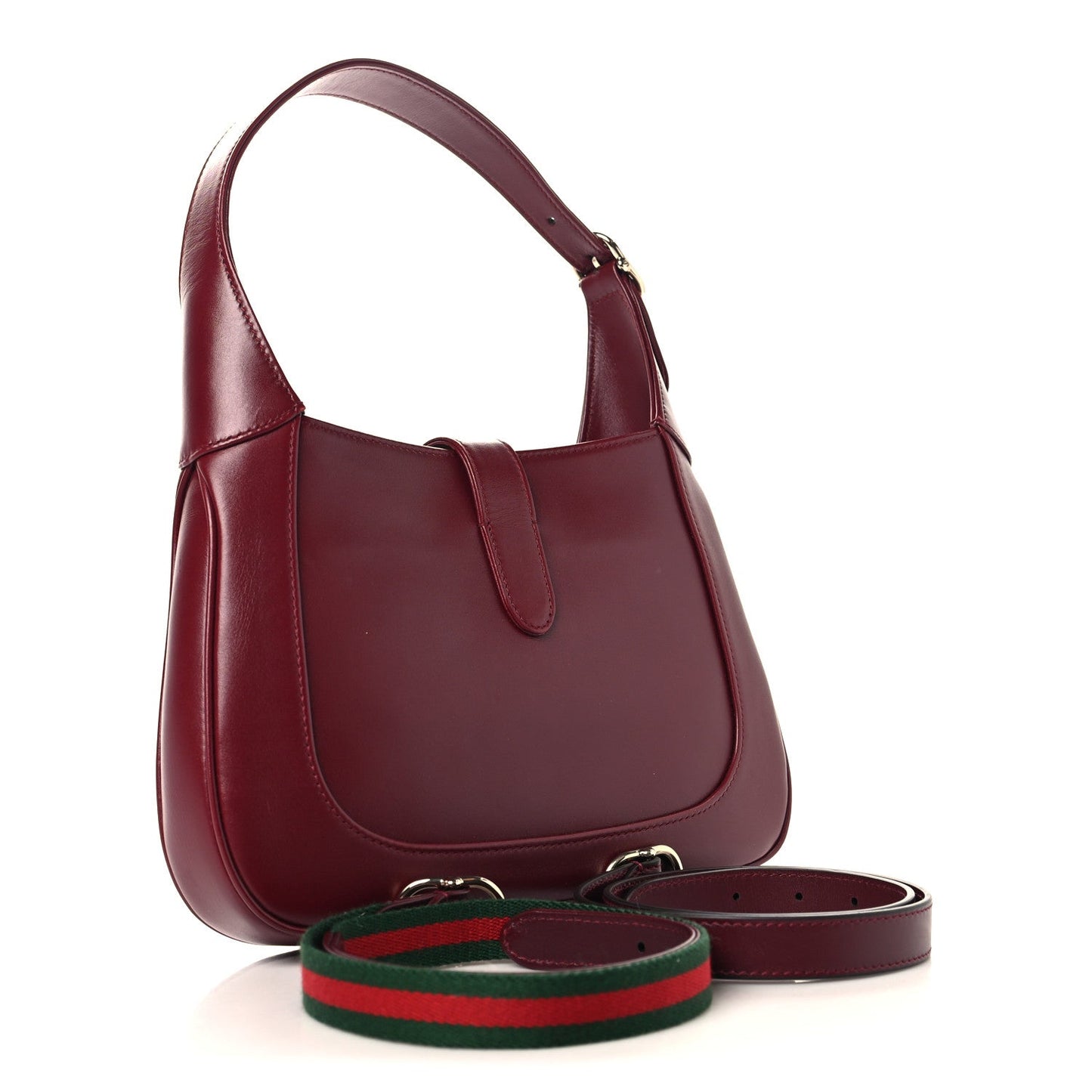 Ancora Calfskin Small Jackie Shoulder Bag Rosso