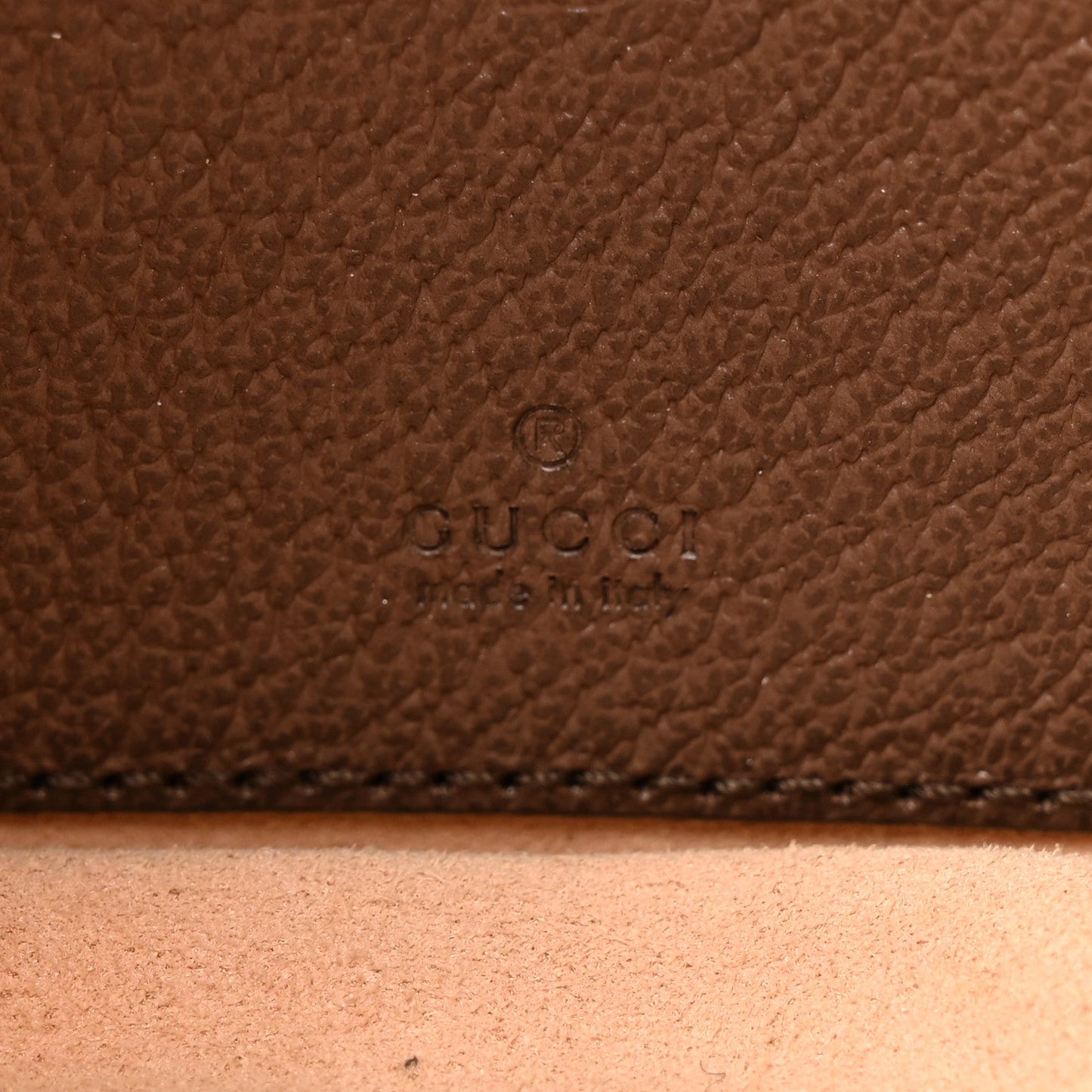 GG Supreme Monogram Textured Dollar Calfskin Web Mini Ophidia Bag Beige Ebony New Acero