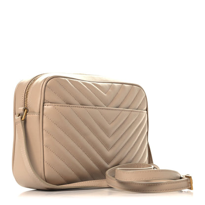 Calfskin Matelasse Monogram Lou Camera Bag Dark Beige