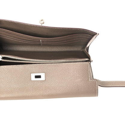Epsom Kelly Longue Wallet Etoupe