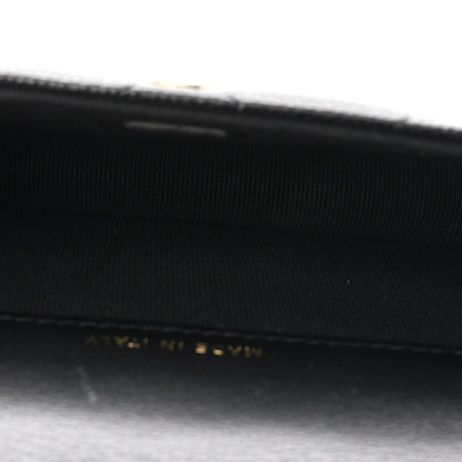 Caviar Quilted Belt Bag With Charms On Chain Black