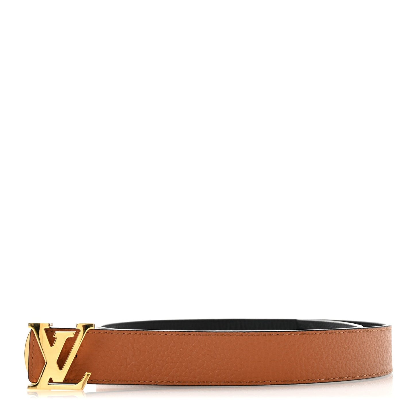 Taurillon Calfskin 30mm LV Initiales Reversible Belt 80 32 Black