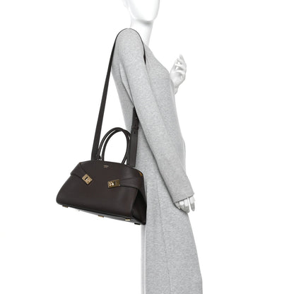 Calfskin Small Hug Bag Testa Di Moro Burnt Ocra
