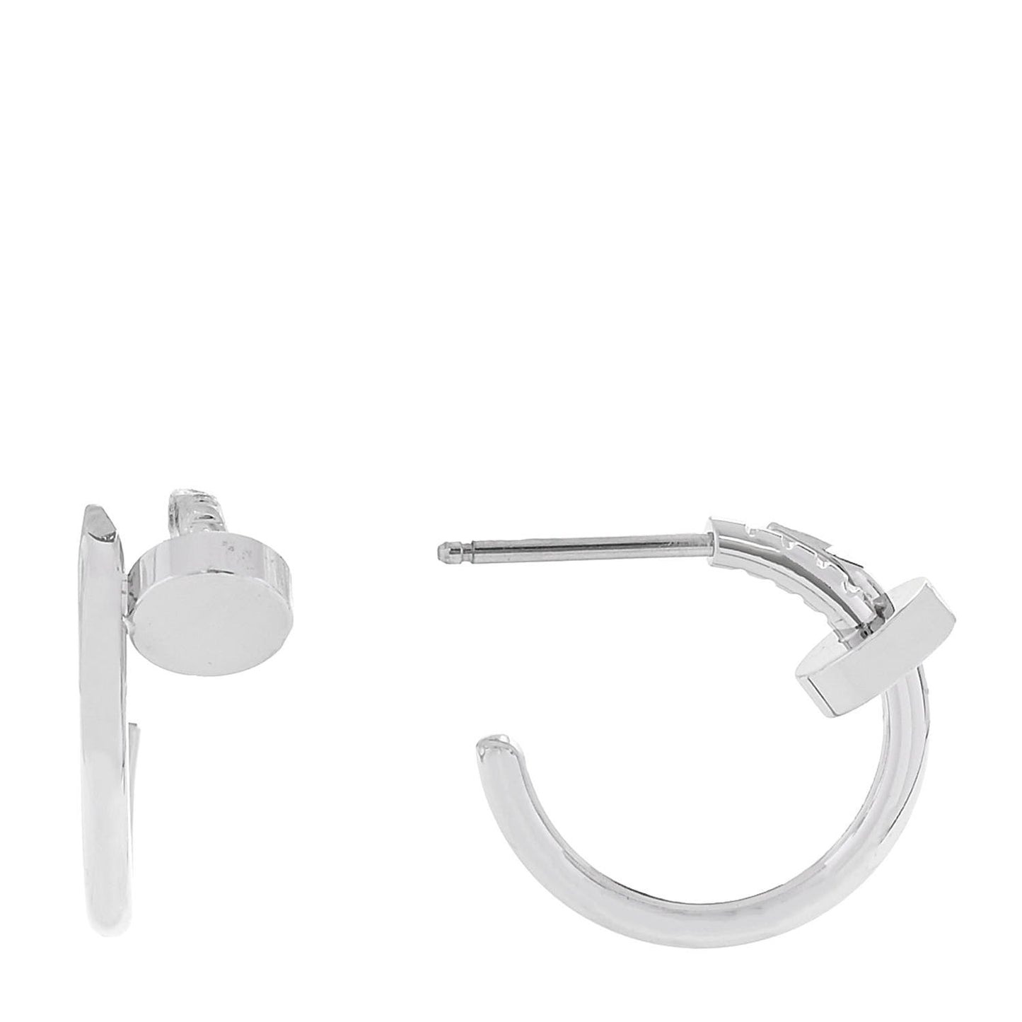 18K White Gold Juste Un Clou Hoop Earrings