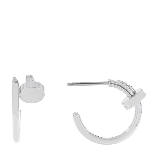 18K White Gold Juste Un Clou Hoop Earrings