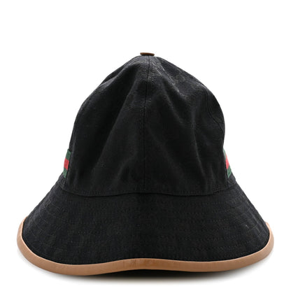 Monogram Web Bucket Hat S Black