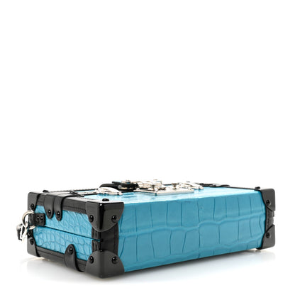 Alligator Petite Malle Blue Black