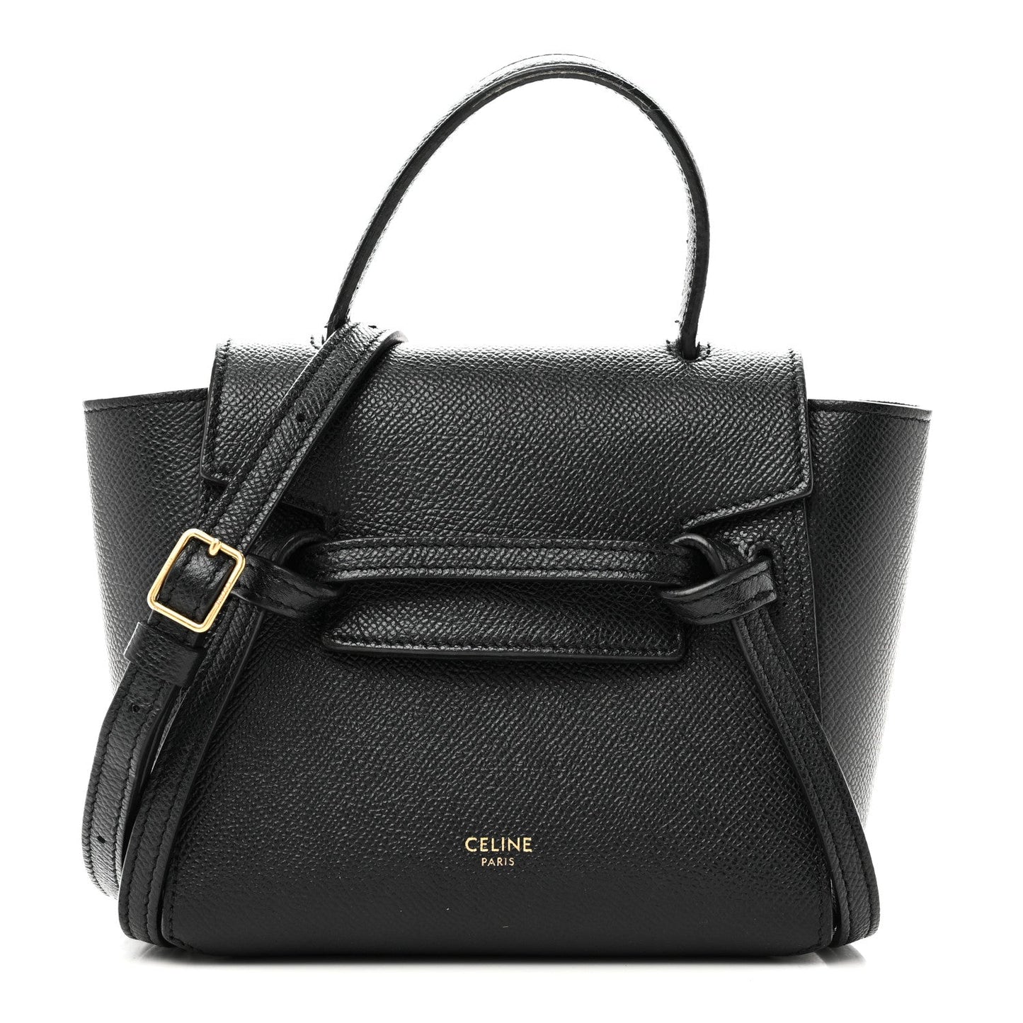 Grained Calfskin Pico Belt Bag Black