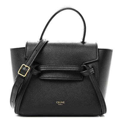 Grained Calfskin Pico Belt Bag Black