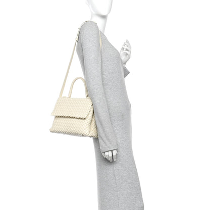 Nappa Intrecciato Patti Top Handle Bag Sea Salt