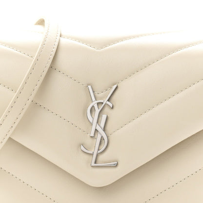 Calfskin Y Quilted Monogram Toy Loulou Satchel Ivory