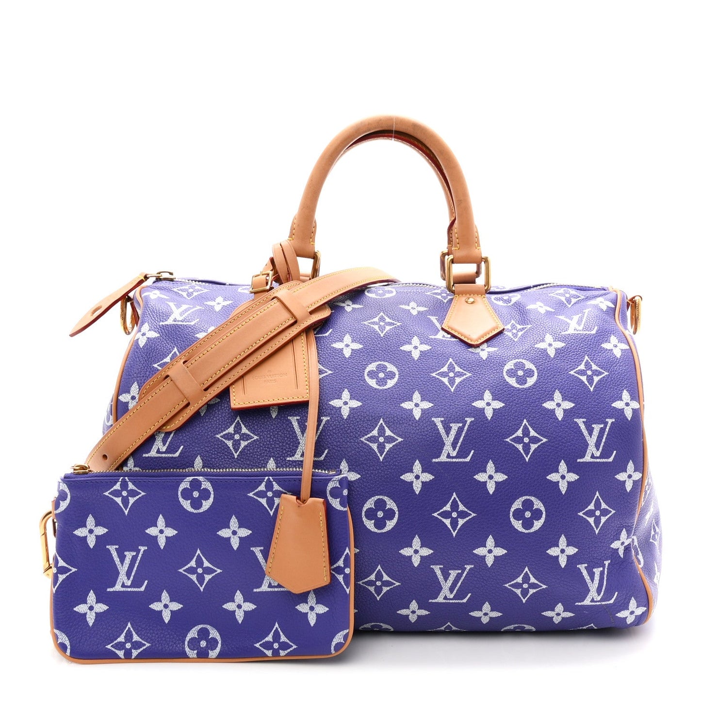 Calfskin Monogram Speedy P9 Bandouliere 40 Amethyst