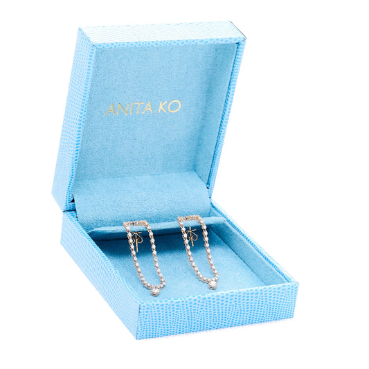 Anita Ko 18K Rose Gold Diamond Loop Earrings