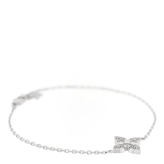 18K White Gold Diamond Star Blossom Bracelet